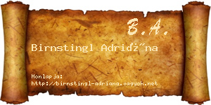 Birnstingl Adriána névjegykártya